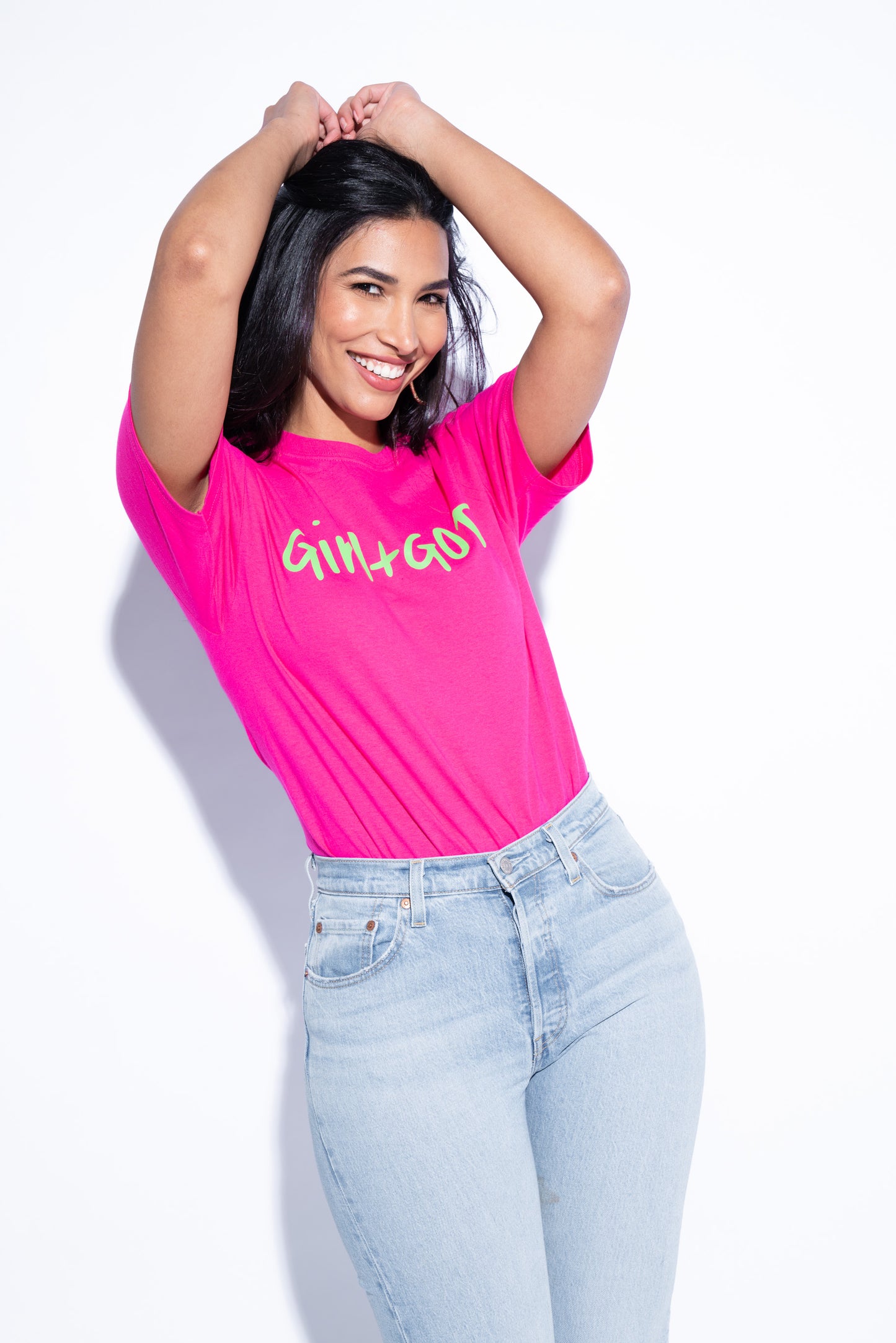 Girl + God Unisex Signature Tee - Electric Pink