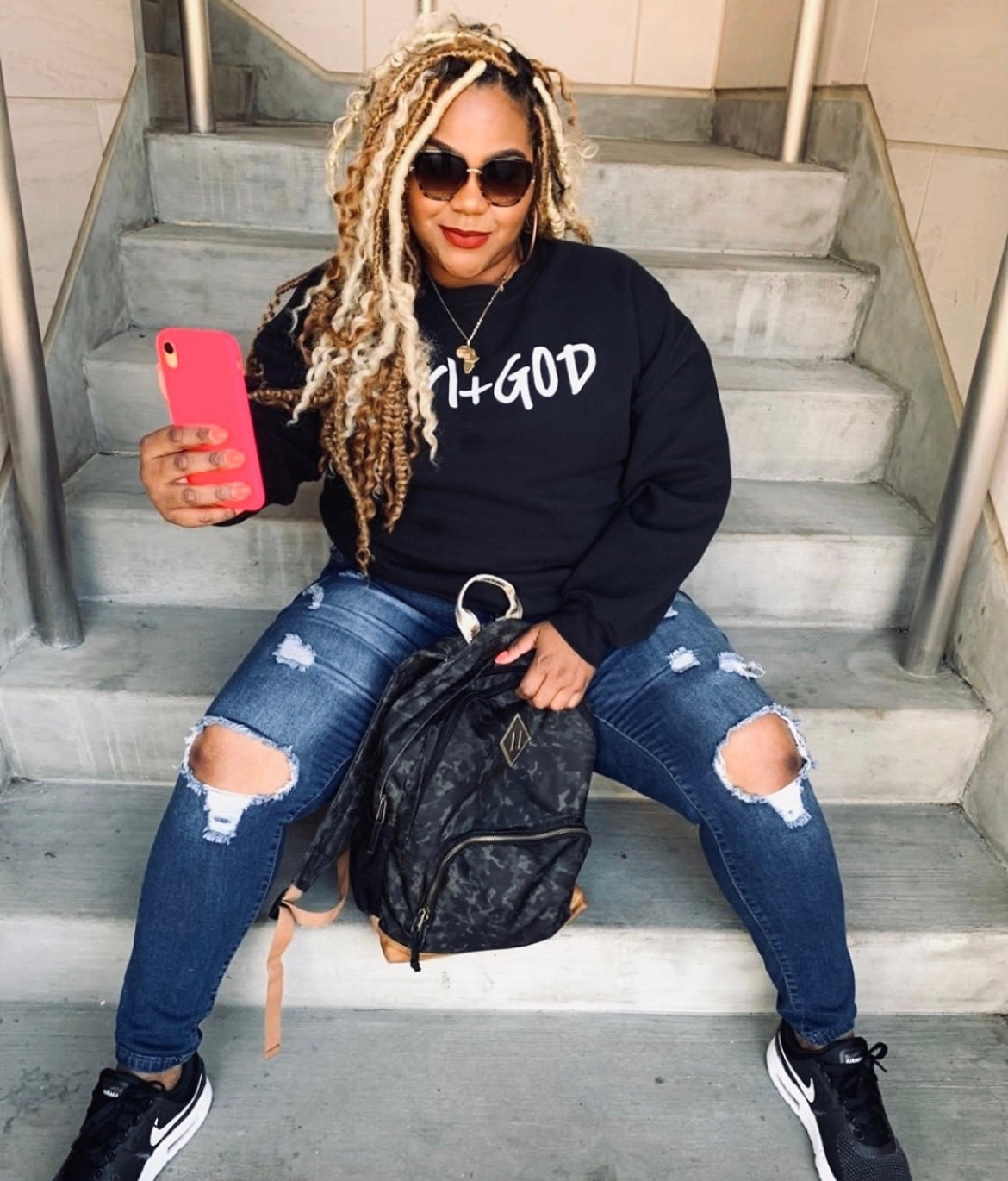 Girl + God Signature Sweatshirt - Noir Dream