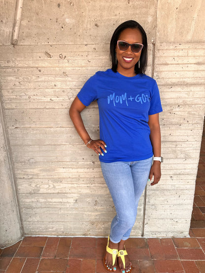 Mom + God Limited Edition Unisex T-Shirt - Raspberry Distressed Logo