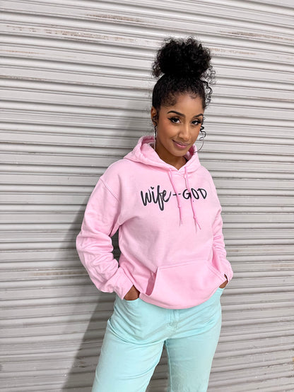 Wife + God Special Edition Hoodie - Pink Poppy