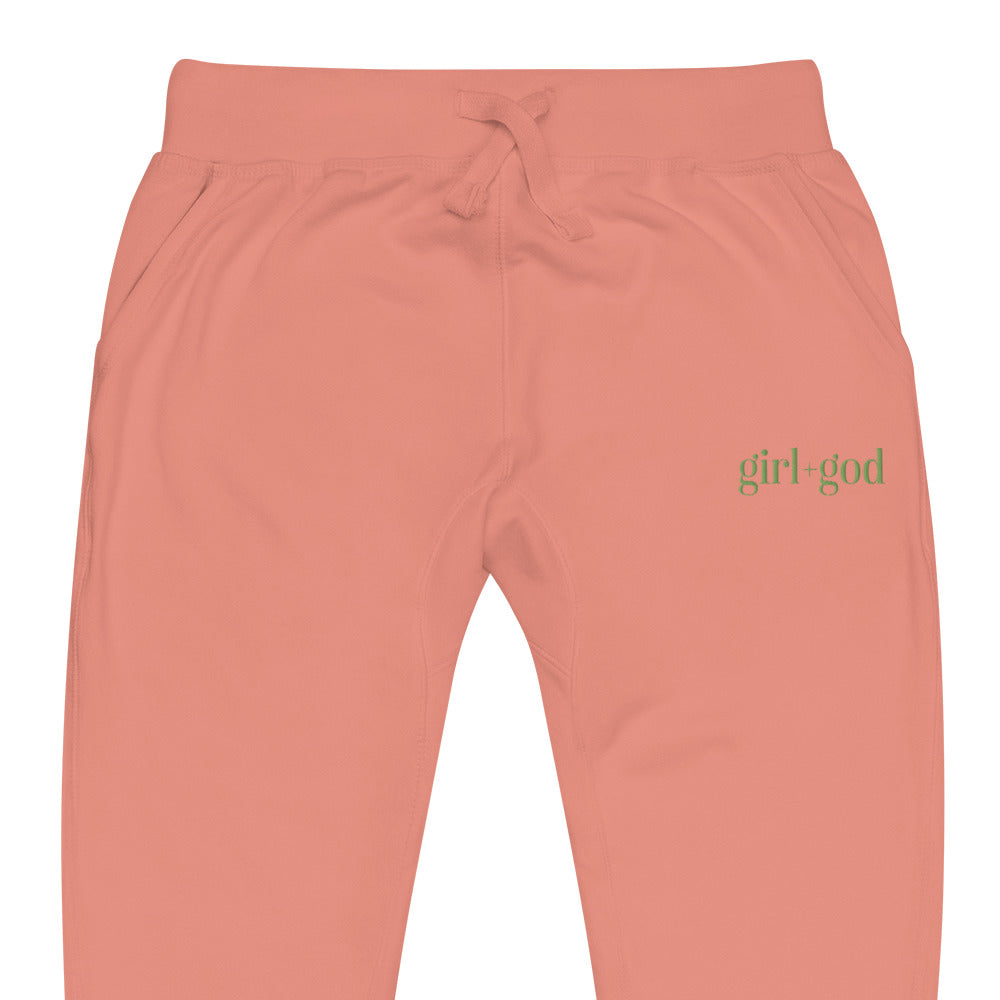 Girl + God Luxury Signature Set (Unisex Sweatpants) - Peach