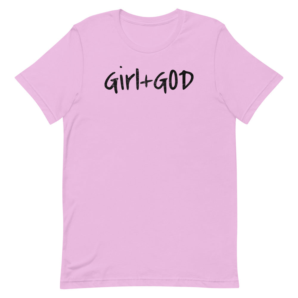 Girl + God (Distressed) Signature Unisex T-Shirt - Lilac